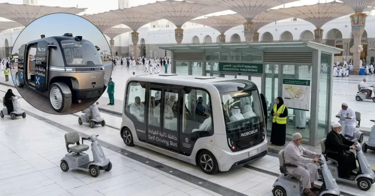Saudi Arabia Tests Driverless Robobus Inside Madinah's Quba Mosque