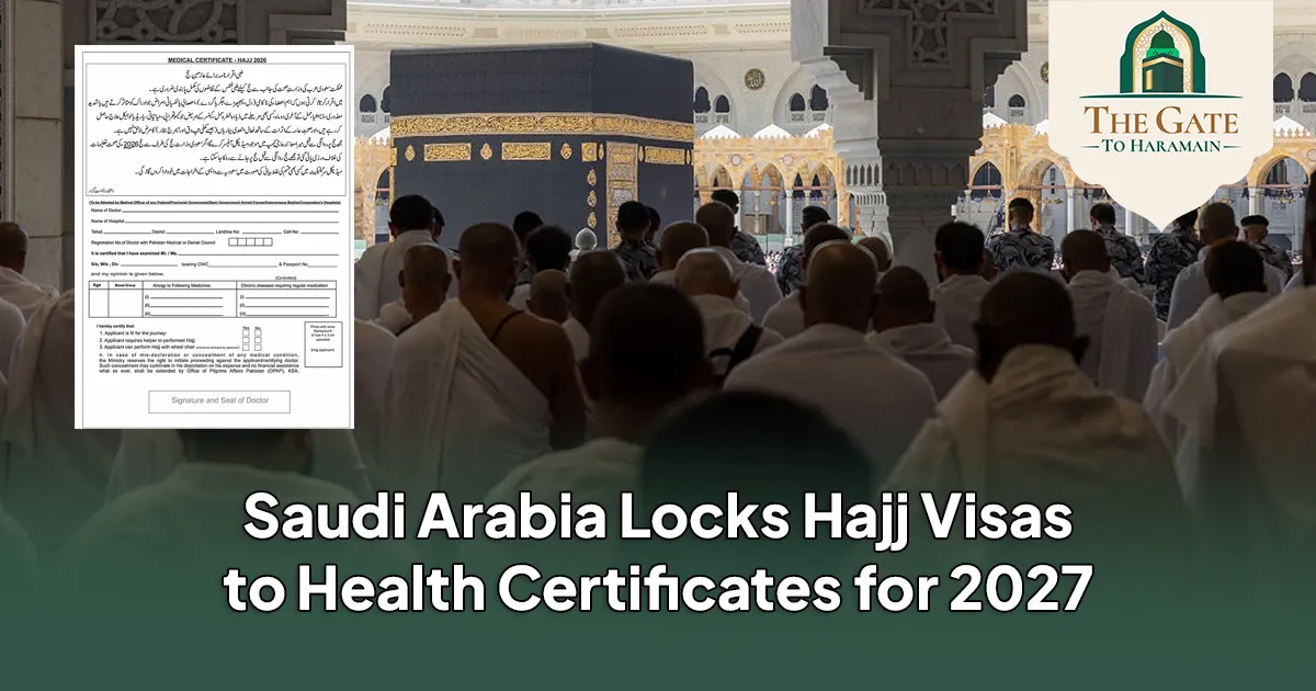 Saudi Arabia Locks Hajj Visas to Health Certificates for 2027